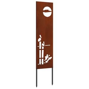 vidaXL Dārza privātuma ekrāns Rūsa 32 x 140 cm Novecināts tērauds