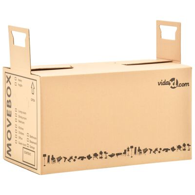vidaXL pārvākšanās kastes, 40 gab., kartons, XXL, 60x33x34 cm