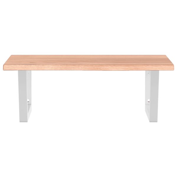 vidaXL izlietnes plaukts, stiprināms pie sienas, tērauds, ozola koks