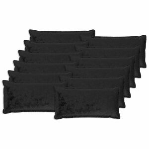 vidaXL Spilvenu pārvalks 12 gab. HOUTEN Melns 40 x 80 cm Flanelis