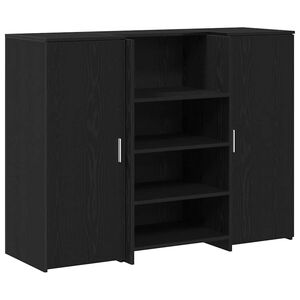 vidaXL reģistratūra, melns ozols, 135x50x103,5 cm, inženierijas koks