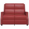 vidaXL divvietīgs masāžas krēsls, vīnsarkana mākslīgā āda