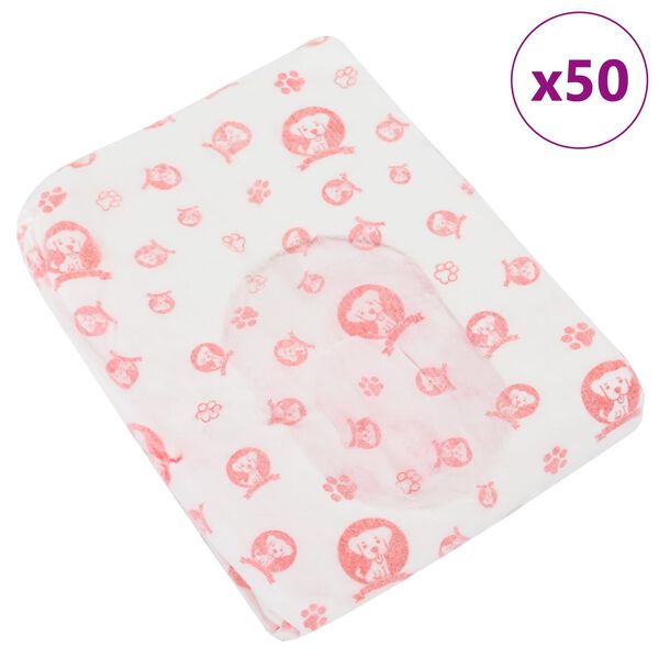 vidaXL Vienreizējās lieto&scaron;anas suņu autiņbikses mātītēm 50 pcs Balts L