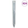 vidaXL telts mietiņi, 24 gab., 17 cm, &Oslash;20 mm, cinkots tērauds