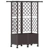 vidaXL Pacelta gulta ar treliem un jumtu Brūna 124 x 40 x 142 cm PP