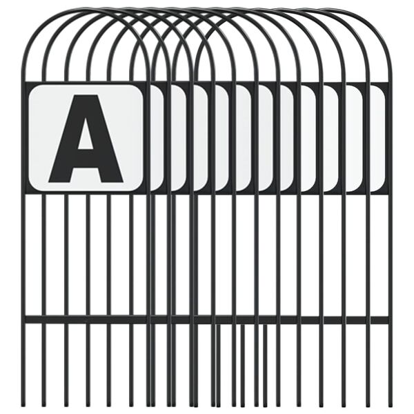 vidaXL iejādes burti, 12 gab., tērauds