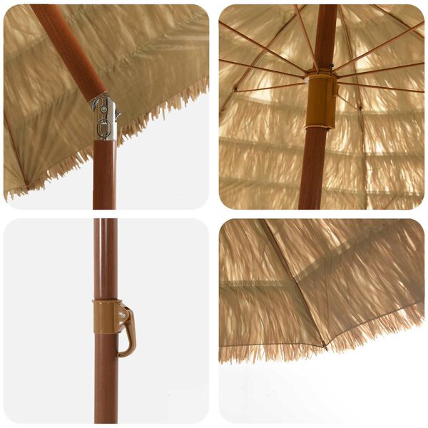 vidaXL Dārza parasols Dabiska 205 x 205 x 210 cm