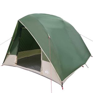 vidaXL Kempinga telts ar jumtu Zaļa 320 x 275 x 190 cm tafta