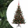 vidaXL Mākslīgā Ziemassvētku egle ar bumbiņu 120 cm 150 LED