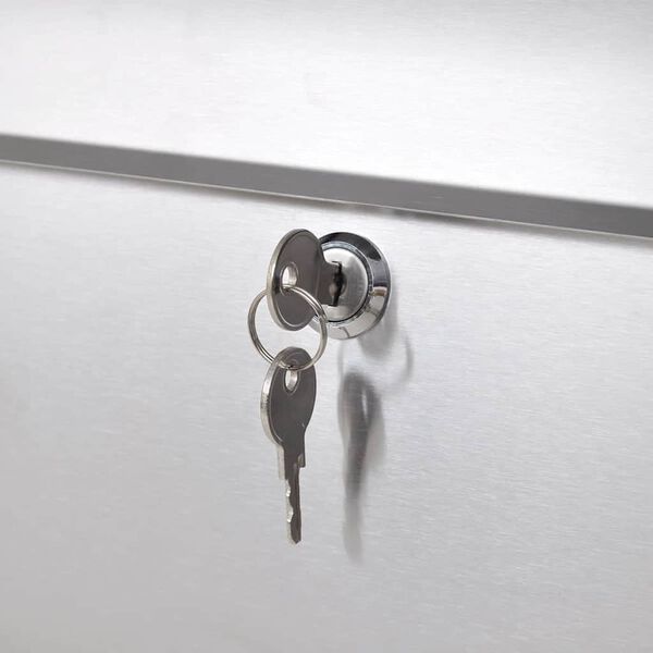 vidaXL dubultā pastkaste ar statīvu, nerūsējo&scaron;s tērauds