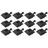 vidaXL āra solārās lampas, 12 gab., 12 cm, LED, kvadrāta forma, melnas