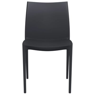 vidaXL dārza krēsli, 2 gb., antracītpelēki, 50x46x80 cm, polipropilēns