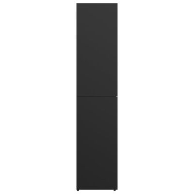 vidaXL apavu skapis, melns, 80x39x178 cm, kokskaidu plāksne