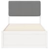vidaXL Gultas rāmis ar polsterētu galvas balstu Gaiši pelēks