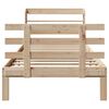 vidaXL gultas rāmis ar galvgali, 90x190 cm, priedes masīvkoks