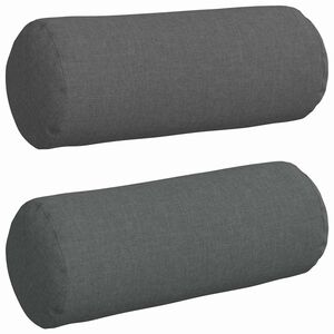vidaXL Spilveni 2 pcs Tum&scaron;i pelēks &Oslash; 15 x 40 cm audums