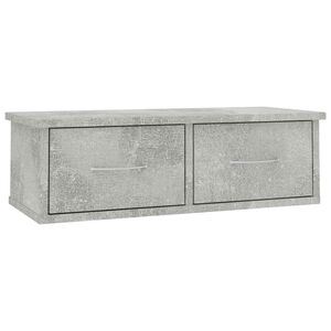 vidaXL sienas atvilktņu plaukts pelēks 60x26x18,5 cm inženierijas koks