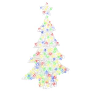 vidaXL Ziemassvētku eglīte 100 LED Daudzkrāsains 120 cm Akrils