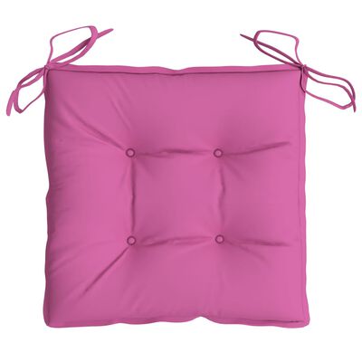 vidaXL dārza krēslu spilveni, 4 gab., rozā, 40x40x7 cm, audums