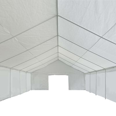 vidaXL telts mantu uzglabāšanai, 5x10 m, balts PE