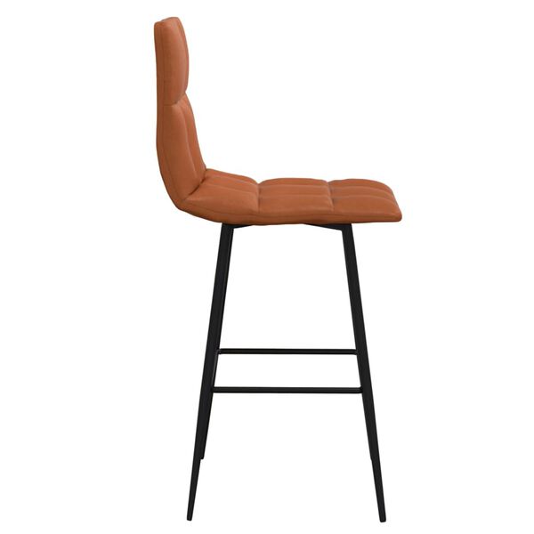 vidaXL bāra krēsls, gai&scaron;i brūna mākslīgā āda