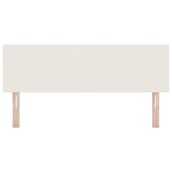 vidaXL Galvgalis ar galvas klāju Krēmkrāsa 160 cm Mākslīgā āda