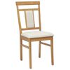 vidaXL Ēdamistabas krēsls 2 pcs Dabisks un gaišs Cietais koks