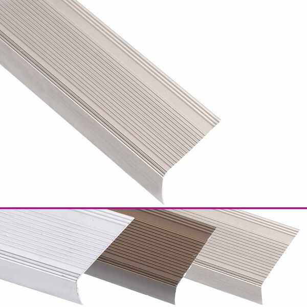 vidaXL kāpņu profili, 5 gab., L forma, 90 cm, alumīnijs