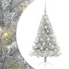 vidaXL Mākslīgais LED Ziemassvētku eglīte Sudraba 120 cm PET