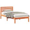 vidaXL Gultas rāmis Vaks brūns 75 x 190 cm Ciets priedes koks