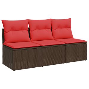 vidaXL Dārza dīvāns Brūna 165 x 62 x 69 cm Poliūtu rotangpalma