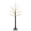 vidaXL Sniegota LED Ziemassvētku egle Brūna 22 x 22 x 120 cm Plastmasa