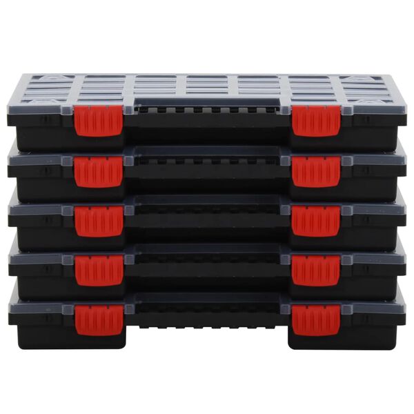 vidaXL kastes ar nodalījumiem, 10 gab., 40x30x5 cm, polipropilēns