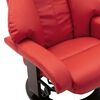 vidaXL TV atpūtas krēsls ar kājsoliņu, atgāžams, sarkana mākslīgā āda