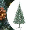 vidaXL Mākslīgā Ziemassvētku eglīte Zaļa 210 cm PVC un tērauds