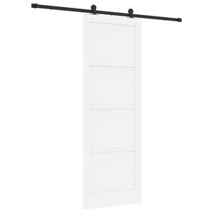 vidaXL Slīdo&scaron;ās durvis ORKDAL 83 x 232 cm Priedes masīvkoks Balts