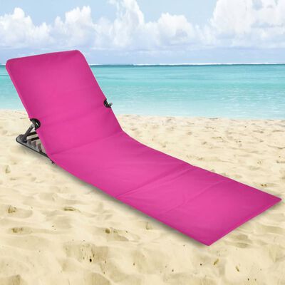 HI pludmales paklājs, salokāms, rozā PVC