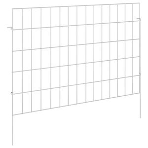 vidaXL Dārza žogs ar mietiņiem 48 gab. 75 x 50 cm Cinkota tērauda