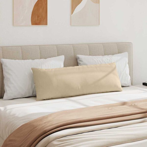 vidaXL Dīvāna spilveni 2 pcs Krēmkrāsa 120 x 40 cm audums