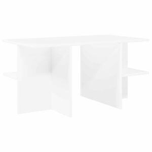 vidaXL Kafijas galdiņ&scaron; Balts 87 x 50 x 45 cm Inženierijas koks