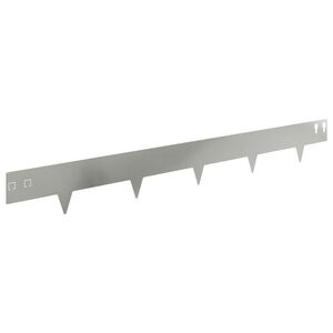 vidaXL Zāliena Apmale 10 gab. 100 x 12 cm Tērauds Sudraba