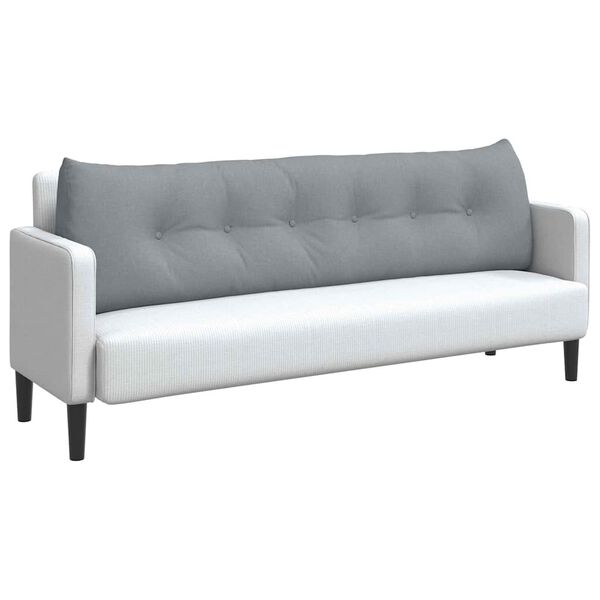 vidaXL Atpakaļ spilvens Gai&scaron;i pelēks 180 x 24 x 50 cm audums