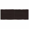 vidaXL galda virsma, tum&scaron;i brūna, 160x60x(2-4) cm, ozola masīvkoks