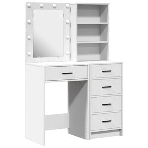 vidaXL Dressing galds 2 pcs Balts 50 x 41 x 135 cm Inženierijas koks