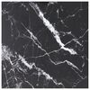 vidaXL galda virsma, melna, 80x80 cm, 6 mm, stikls ar marmora dizainu