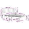 vidaXL Gultas rāmis Brūna 160 x 200 cm Ciets priedes koks