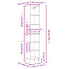 vidaXL augstais skapītis, pelēks, 34,5x32,5x180 cm, inženierijas koks