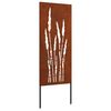 vidaXL Dārza privātuma ekrāns Rūsa 50 x 140 cm Novecināts tērauds