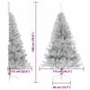vidaXL Mākslīgais LED Ziemassvētku eglīte Sudraba 180 cm PET