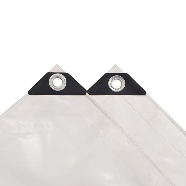 vidaXL brezenta pārklājs, tents, 650 g/m&sup2;, 4x8 m, balts